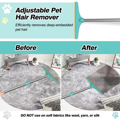 Adjustable Pet Hair Remover - Effective Pet Hair Removal Tool for Carpets and Floors